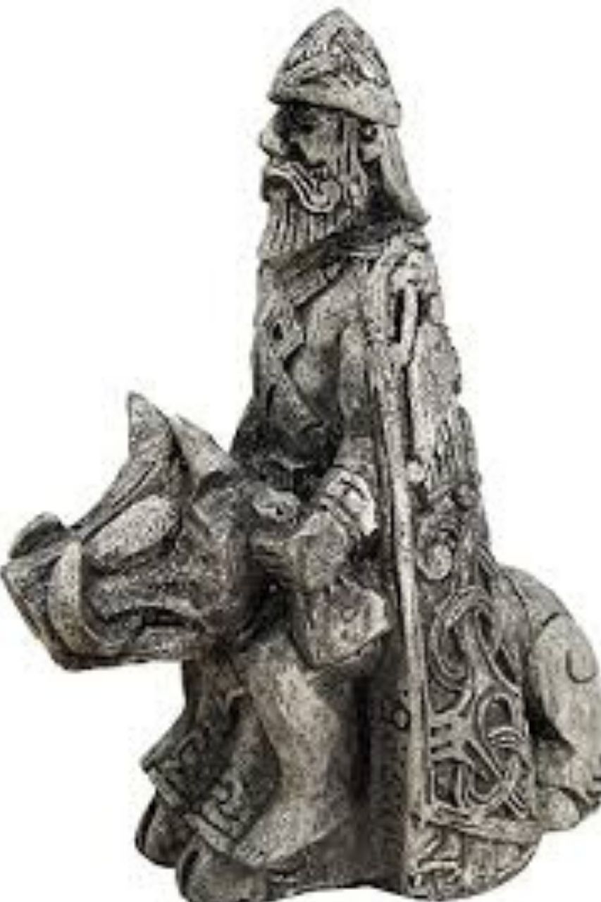 Freyr con su jabalí, escultura