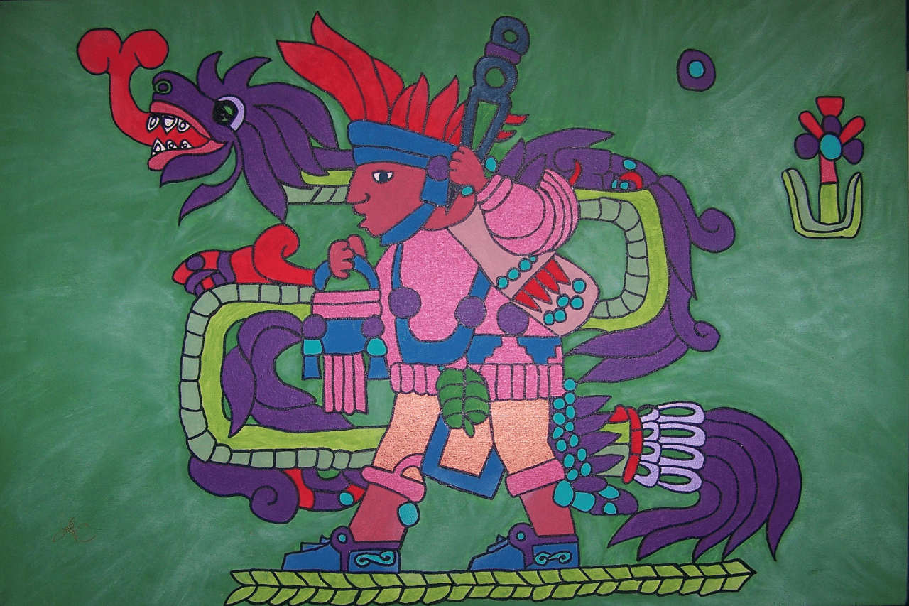 Imagen del dios azteca Quetzalcóatl