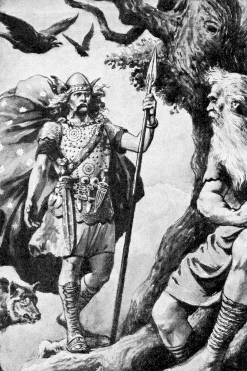Odin con sus cuervos
