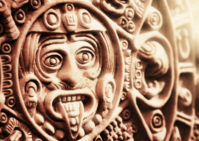 Símbolo del dios azteca del sol Tonatiuh