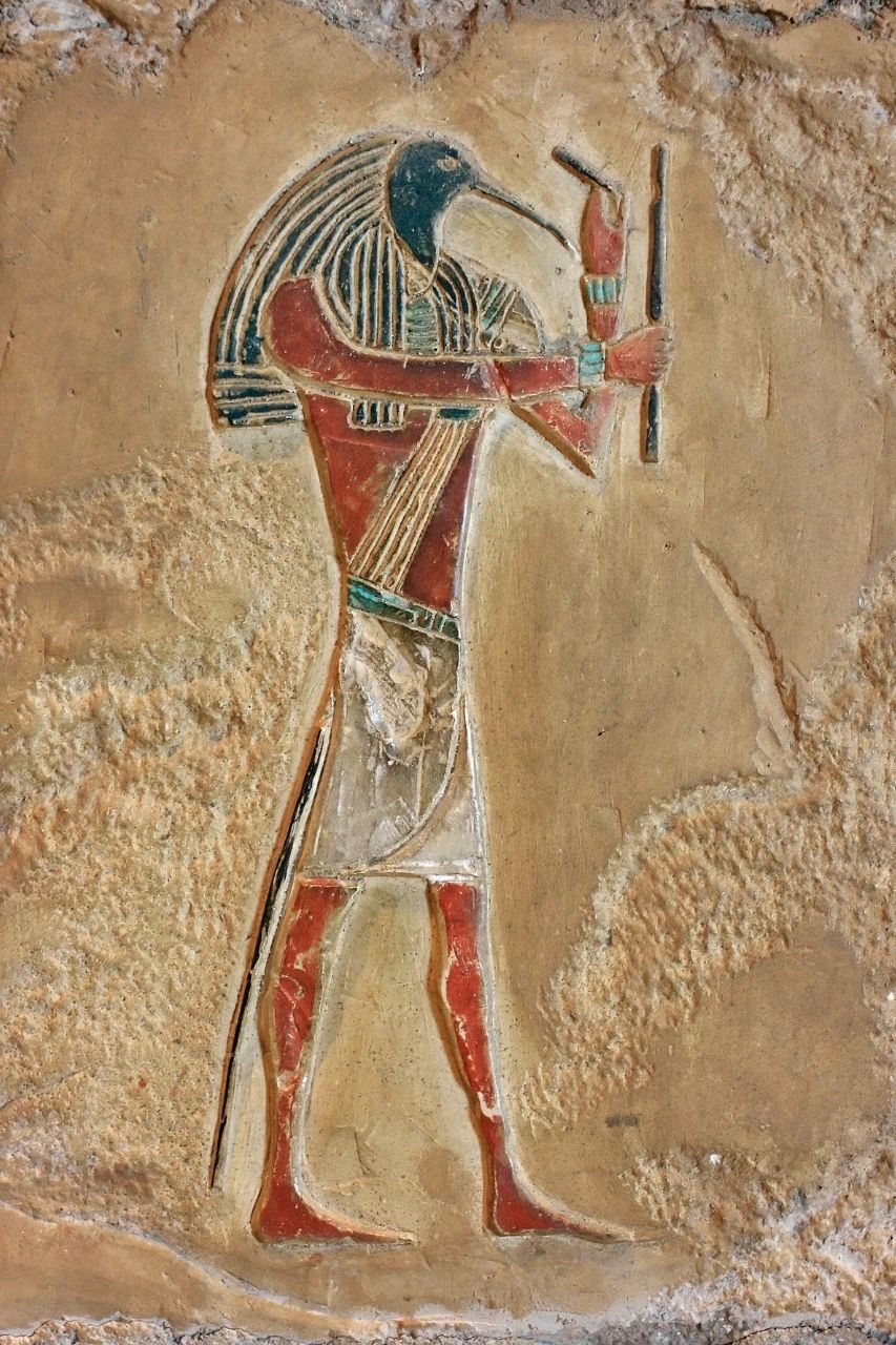 Ilustración de Thot en la pared