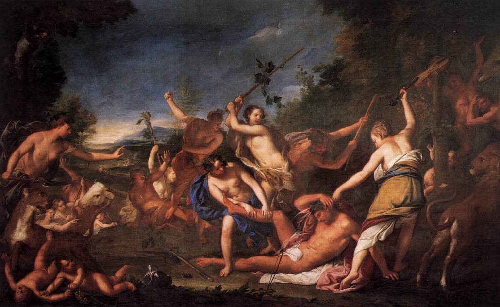 Orfeo y las Bacantes de Gregorio Lazzarini
