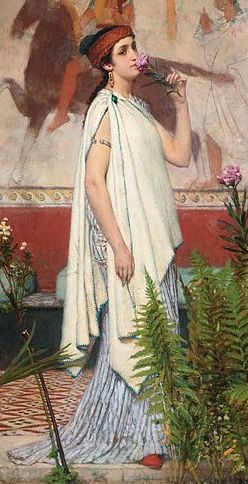 Pintura de una mujer griega por Lawrence Alma-Tadema