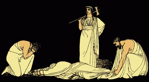 El asesinato de Agamenón - Ilustración