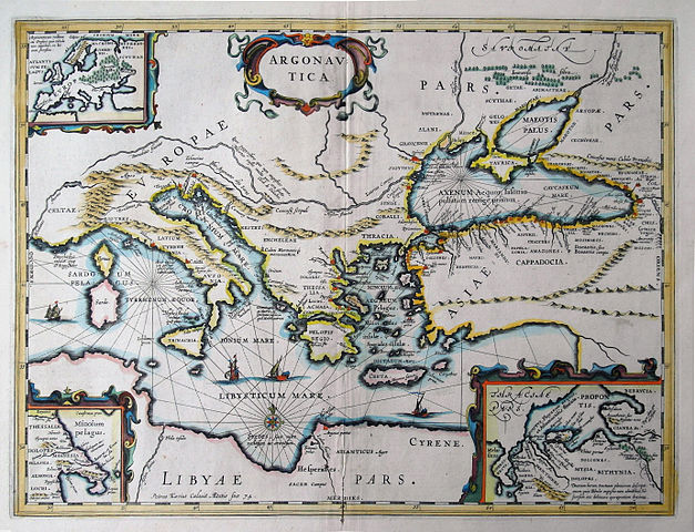 Mapa del viaje de los Argonautas