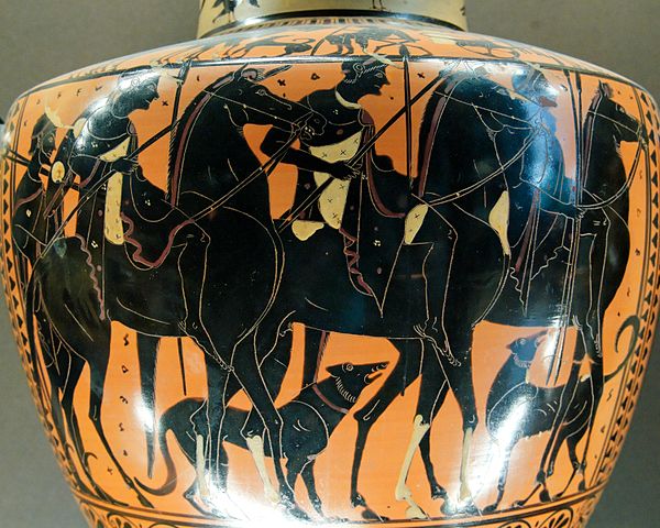 Jinetes griegos del Grupo Leagros, Louvre