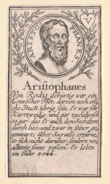 Retrato relacionado con Las Avispas de Aristófanes