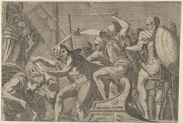 Hércules luchando a bordo del navío de los Argonautas