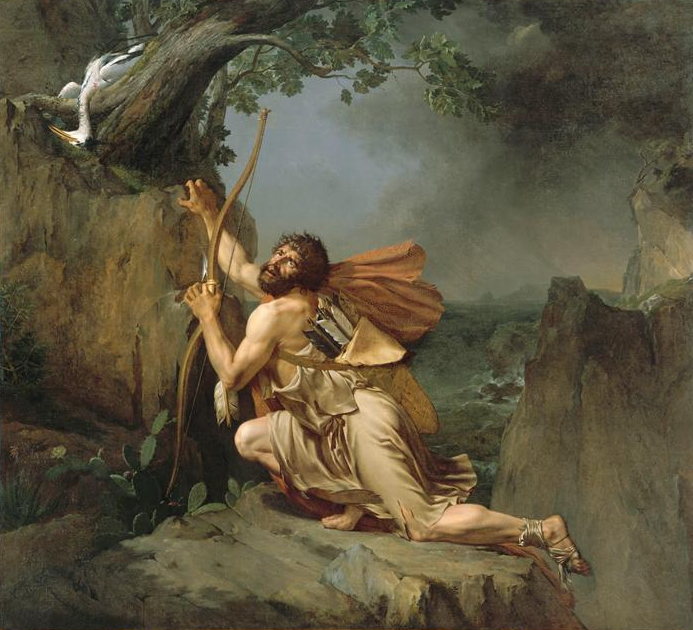 Filoctetes en la isla de Lemnos