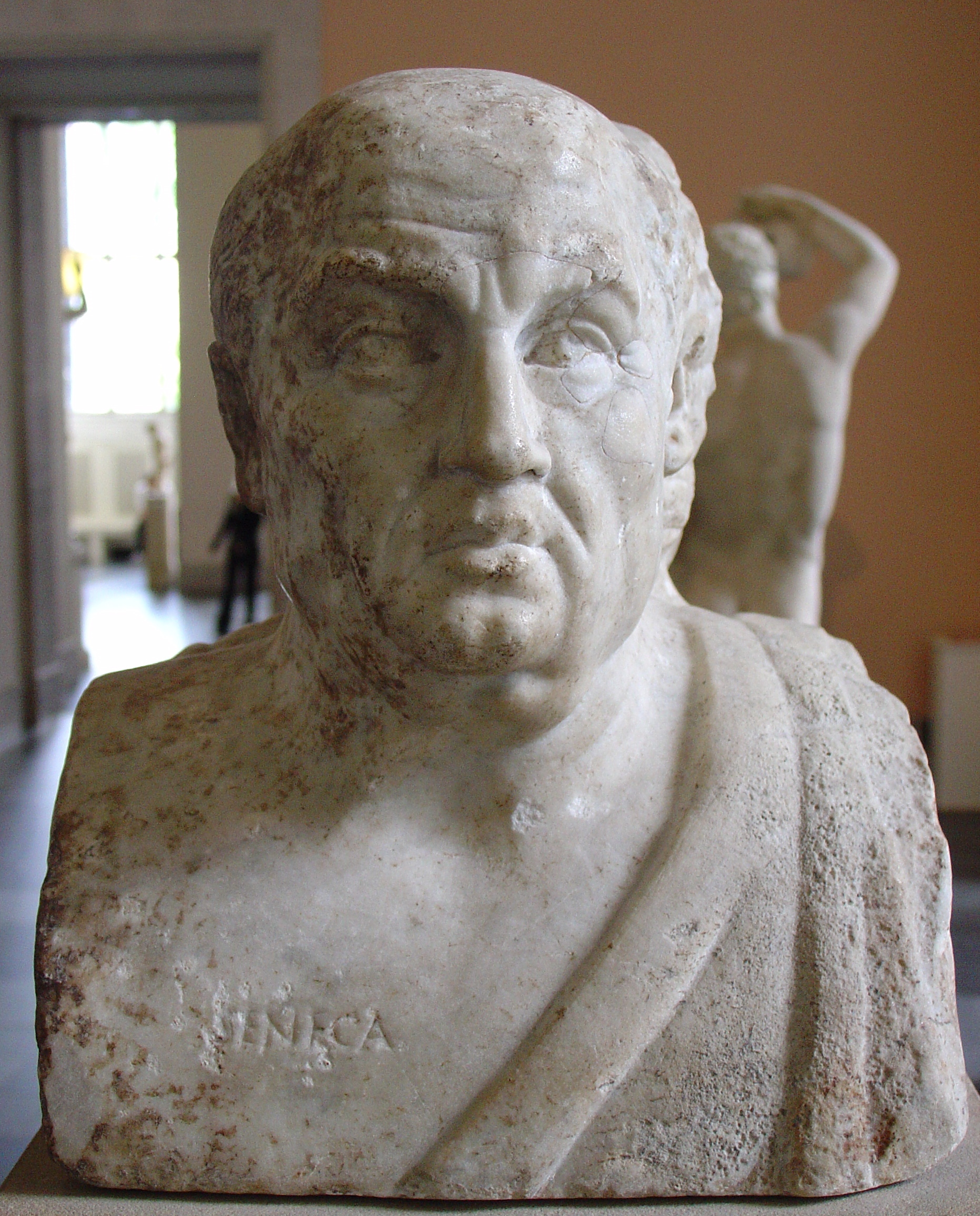 Busto de Séneca el Joven, filósofo romano y estoico