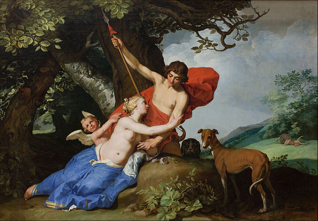 Pintura de Venus y Adonis