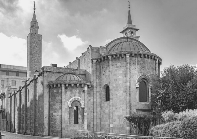 Mezquita Al Omari en Beirut como parte de la comunidad del pueblo libanés