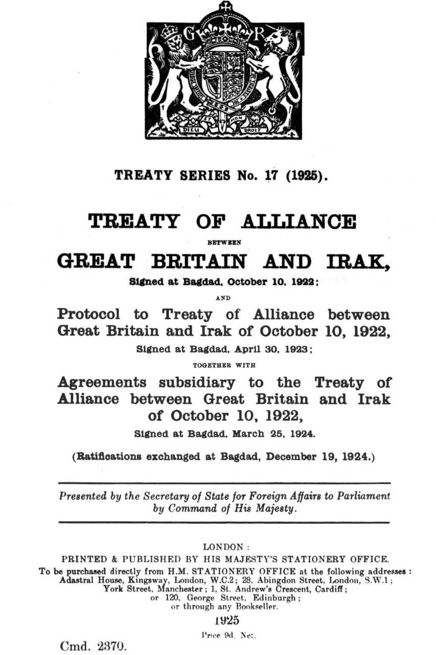 Tratado Anglo-Iraquí de 1922
