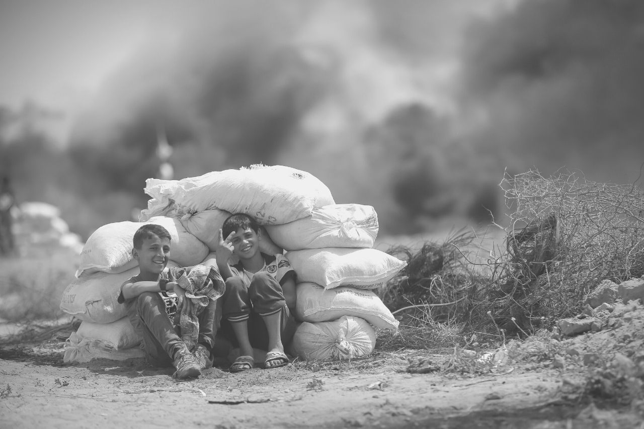 Niños en la Franja de Gaza