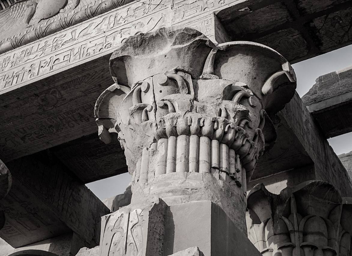 Detail at ancient Egyptian temple of Kom Ombo