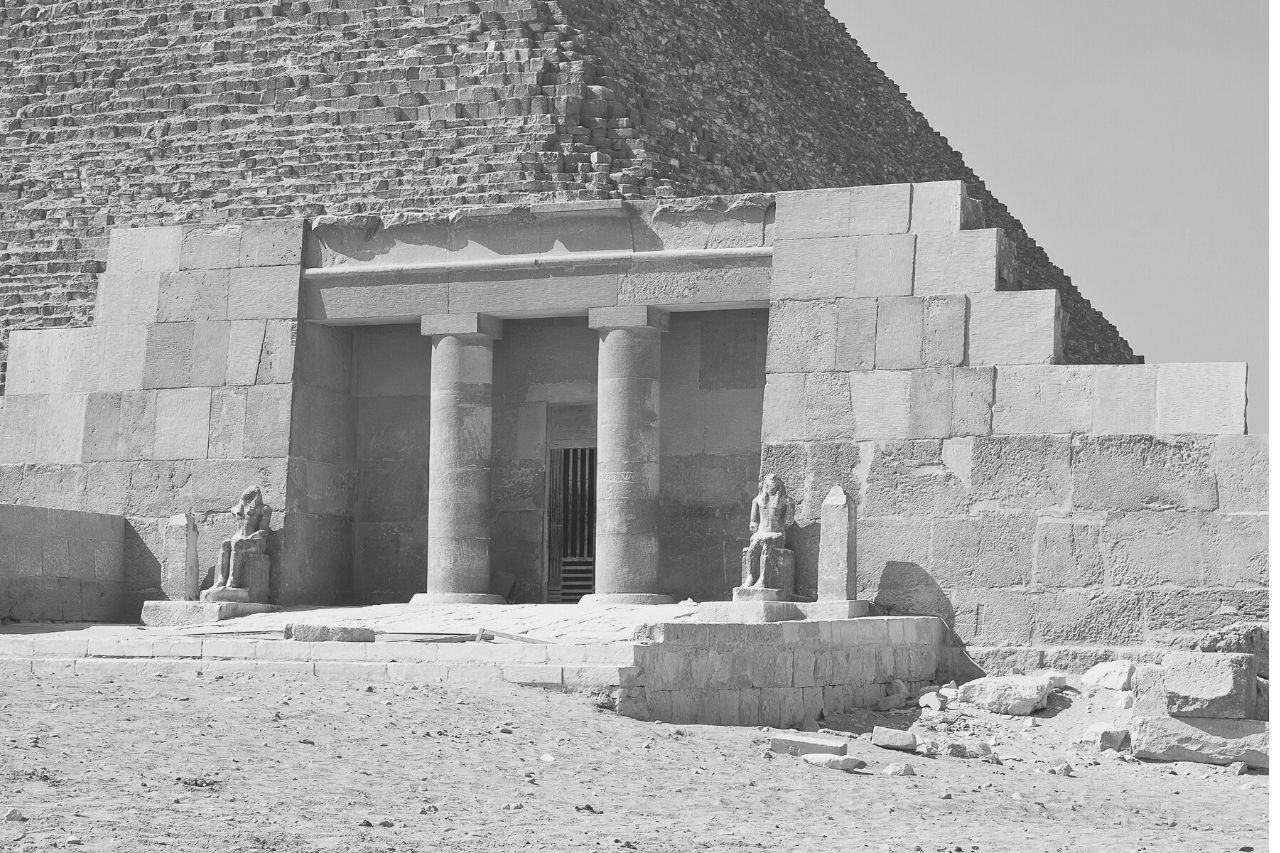 Fragment of south side of Menkaure pyramid