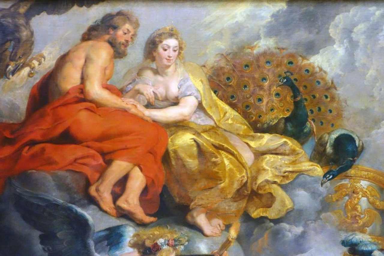 Zeus, el rey de los dioses olímpicos y padre de Praxídike