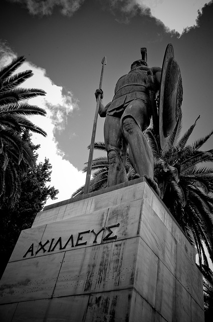 Estatua de Aquiles, el personaje principal de la Ilíada