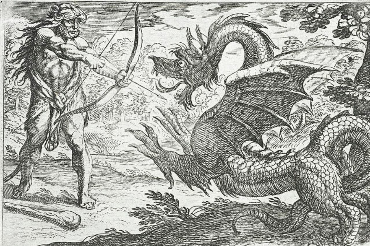 Ladón en la mitología griega: El mito del dragón de Hesperia de múltiples cabezas