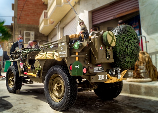 Vehículo militar en Argelia