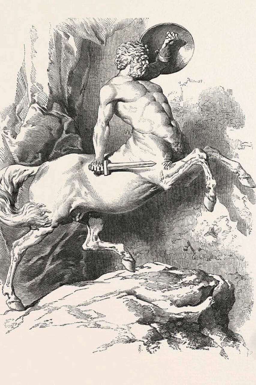 Visual comparison highlighting the differences between the Minotaur and Centaur in Greek mythology