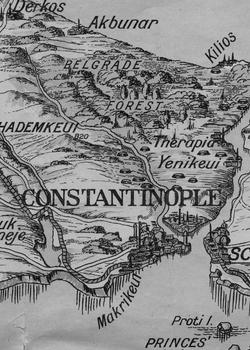 Mapa antiguo de Constantinopla