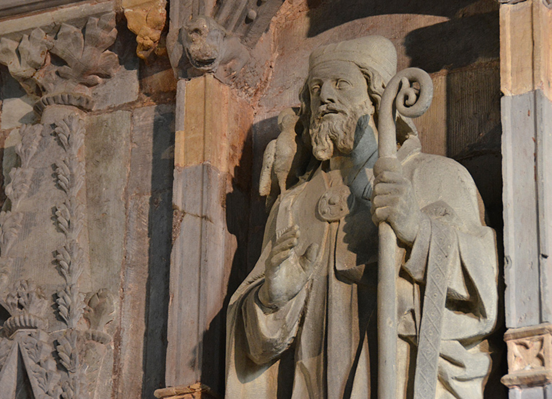 El obispo David, tío del rey Arturo