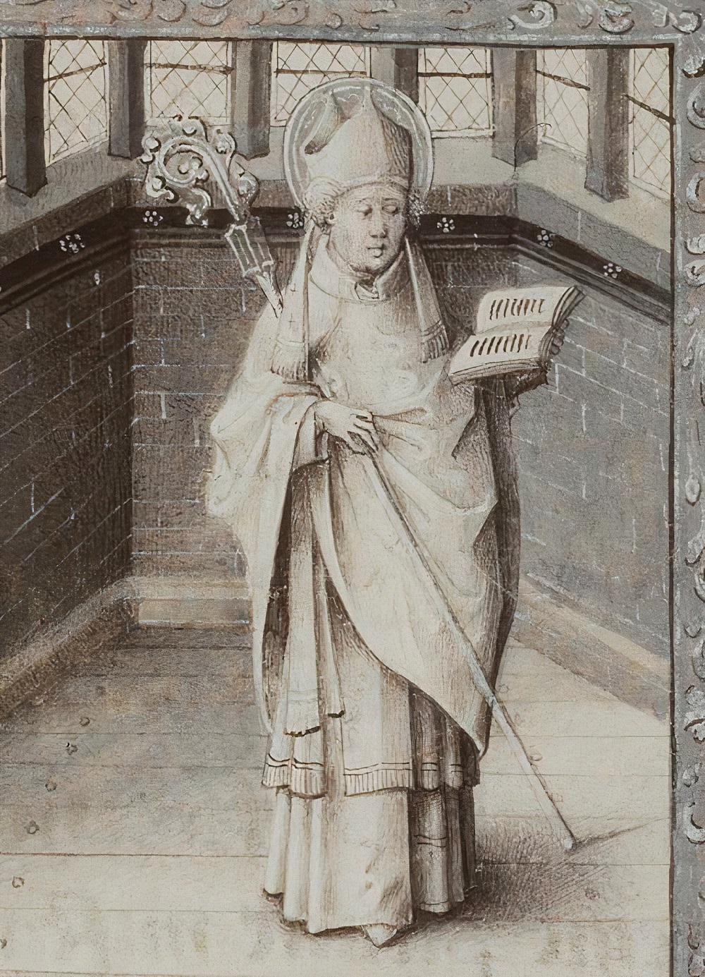 Ilustración de Germán de París, Libro de Horas, Jean le Tavernier, siglo XV