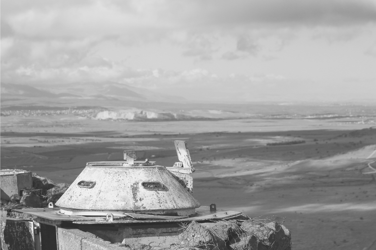 Vista desde un búnker en los Altos del Golán