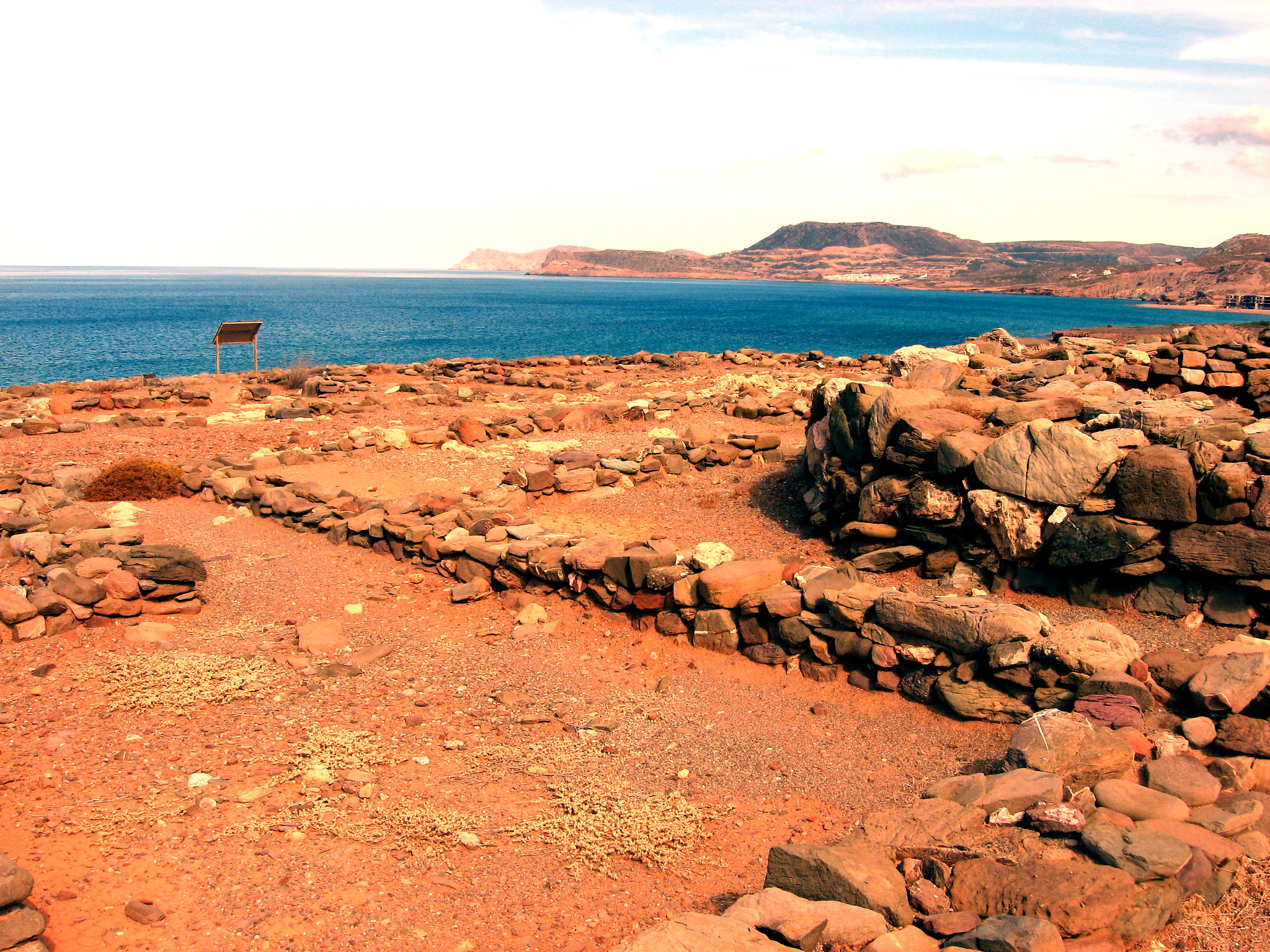 Vista desde Agia Fotia en Creta, una de las ubicaciones propuestas para la Atlántida entre Libia y Asia