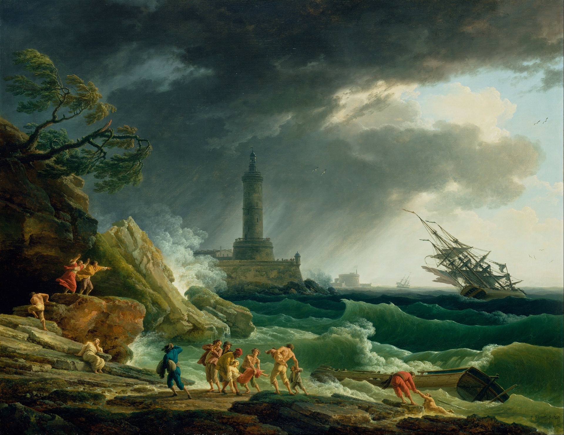 La tormenta de Zeus destruye el barco de Odiseo